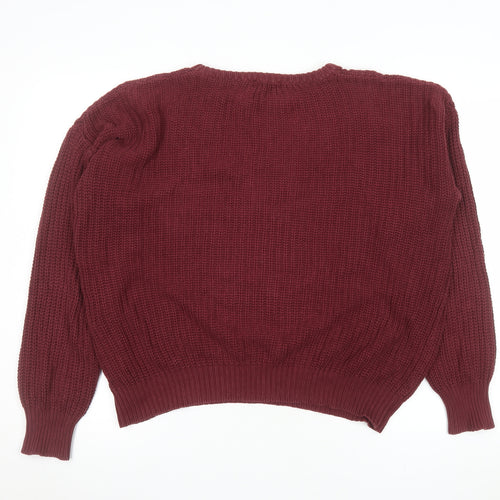 American Apparel Men’s Red Cotton Chunky Knit Jumper M