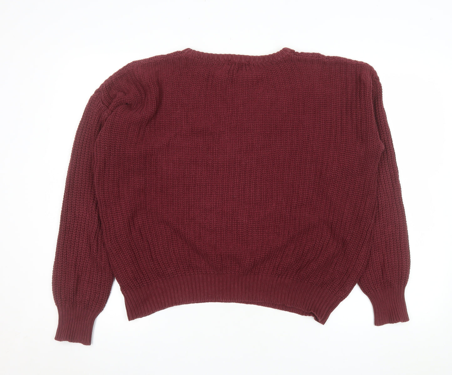 American Apparel Men’s Red Cotton Chunky Knit Jumper M
