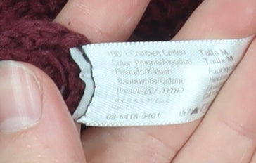 American Apparel Men’s Red Cotton Chunky Knit Jumper M