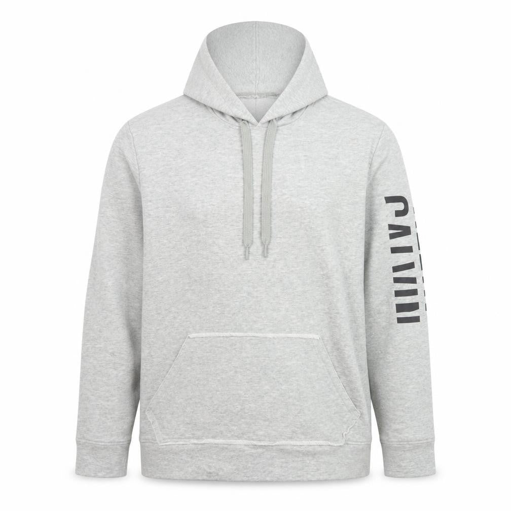 Calvin Klein Men's Grey Logo Pullover Hoodie Size L