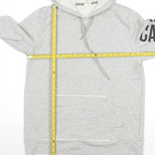 Calvin Klein Men's Grey Logo Pullover Hoodie Size L