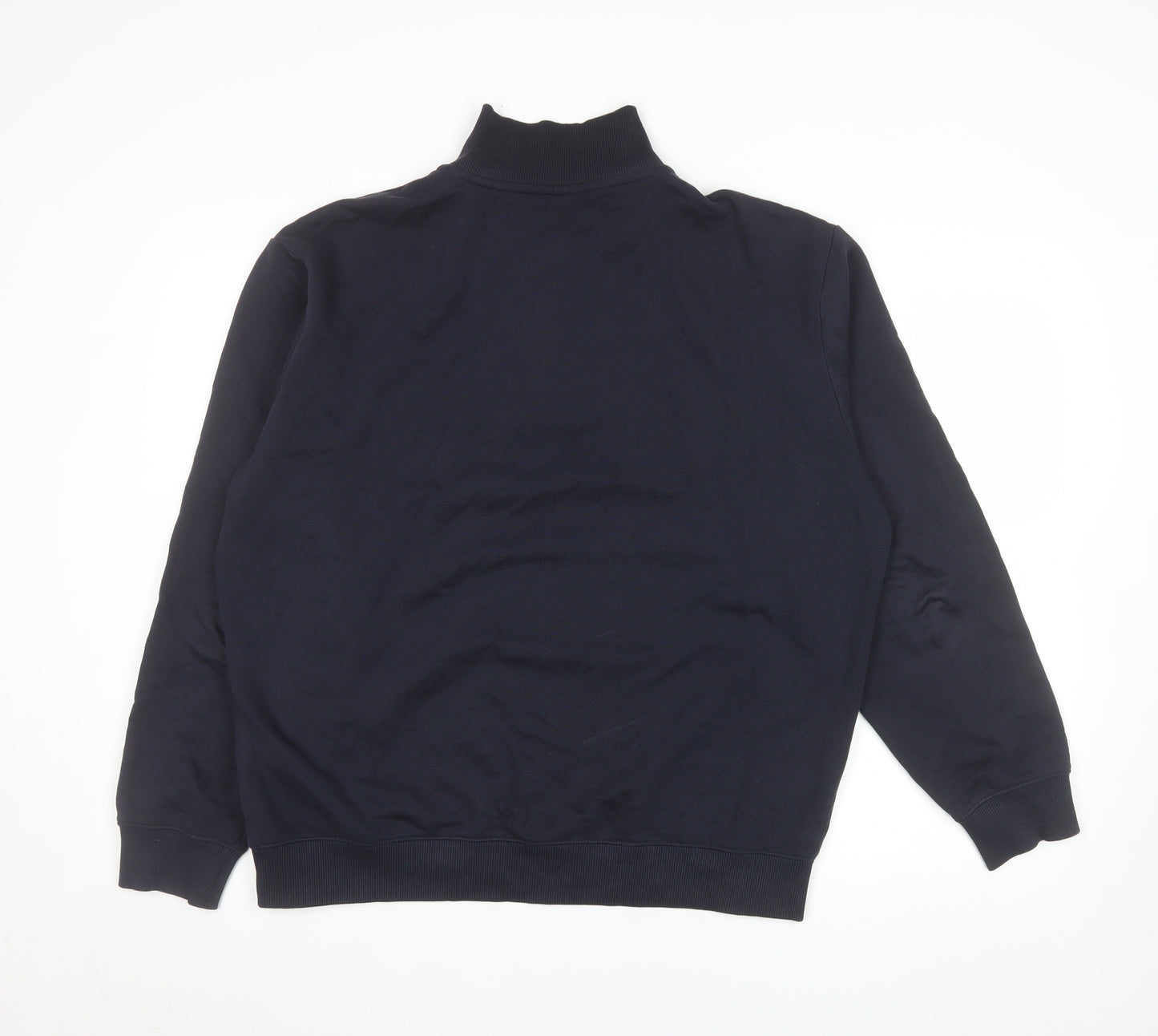 HUGO Men's Blue Mock Neck 1/2 Zip Sweatshirt Size M