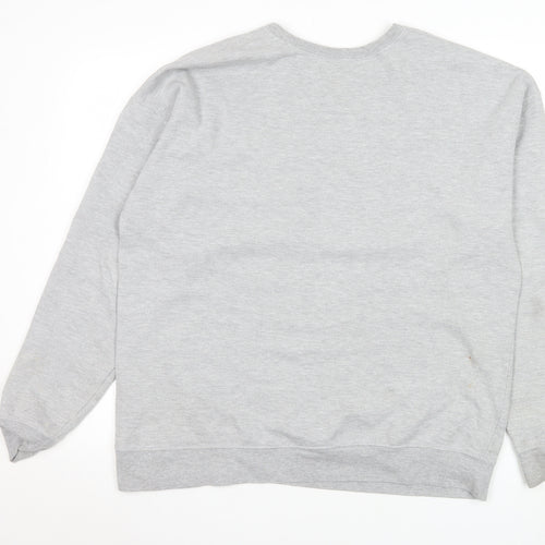 Sesame Street Grey Graphic Print Men's L Crew Neck Pullover Sweatshirt