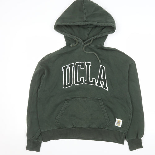 Pull&Bear Men's Green UCLA Pullover Hoodie XS Regular Fit