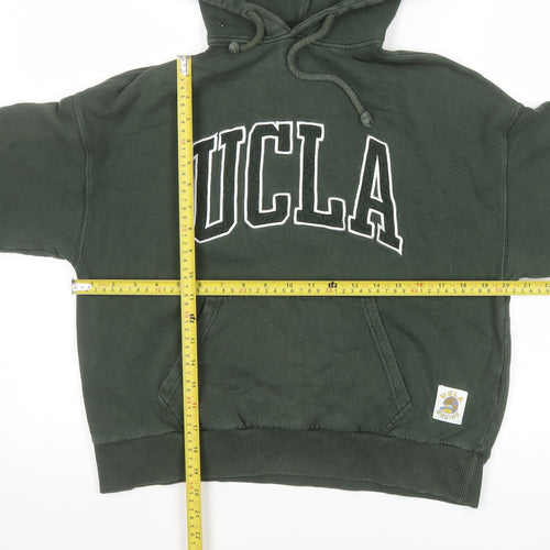 Pull&Bear Men's Green UCLA Pullover Hoodie XS Regular Fit