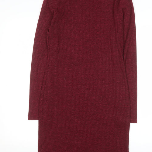 Brave Soul Women Red Bodycon Knit Knee Length Dress Size S