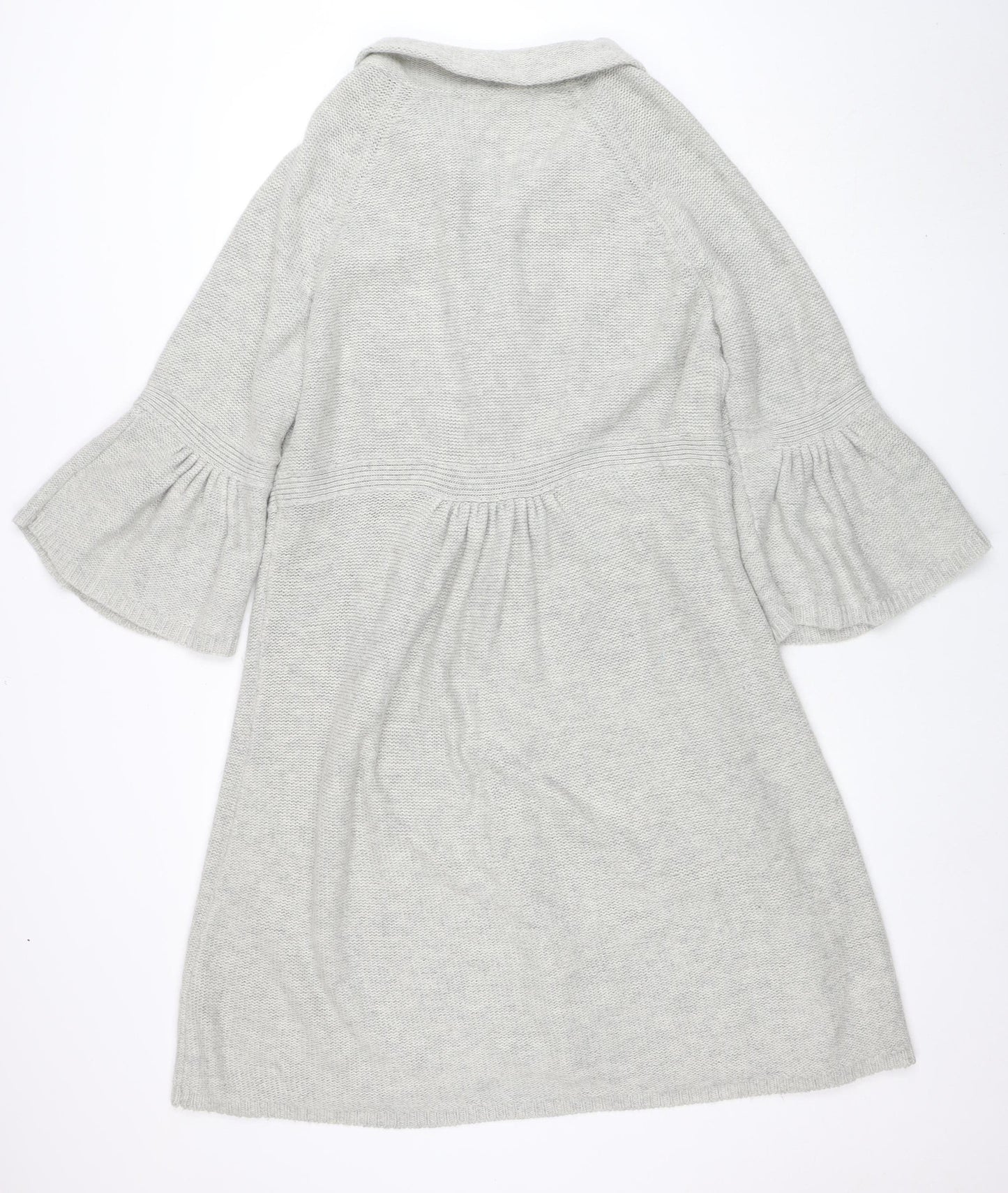 Wallis Women’s Grey Collared Button Knit Cardigan L