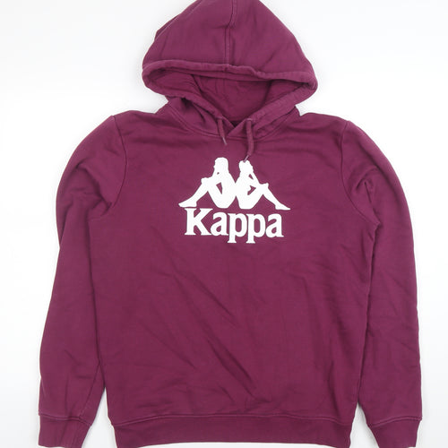 Kappa Womens Purple Hoodie Large Pullover Cotton Blend Casual