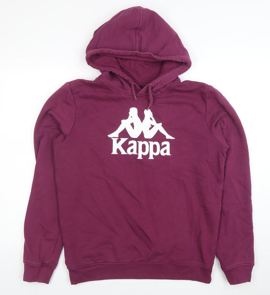 Kappa Womens Purple Hoodie Large Pullover Cotton Blend Casual