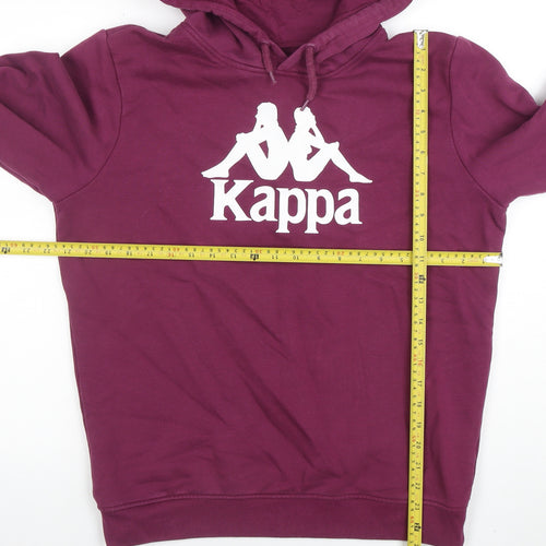 Kappa Womens Purple Hoodie Large Pullover Cotton Blend Casual