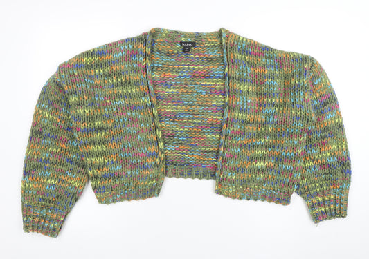 Boohoo Women’s Multicoloured Chunky Knit Open Cardigan XL