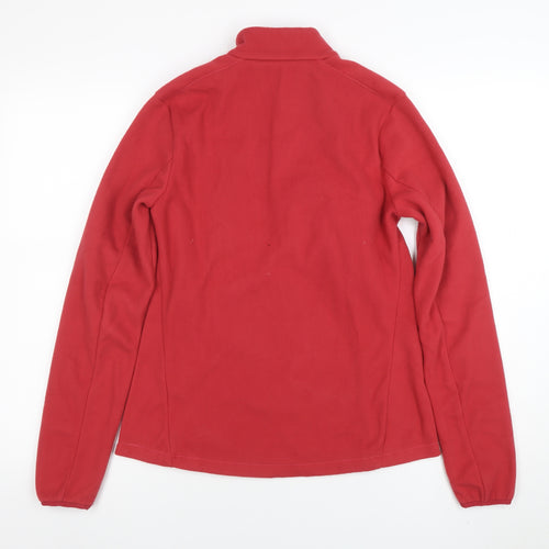 Quechua Women Red Fleece 1/2 Zip Pullover Sweatshirt Size M