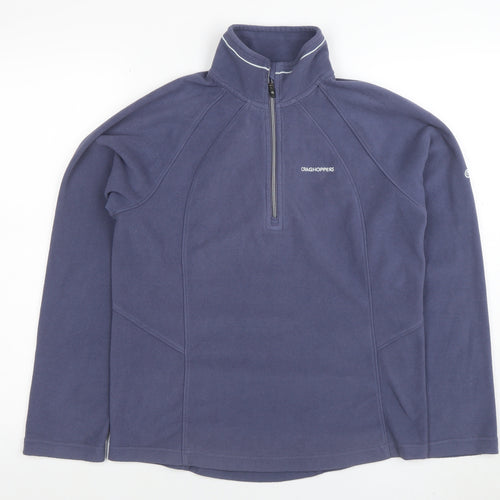 Craghoppers Women's Blue Fleece Half Zip Pullover Size 10
