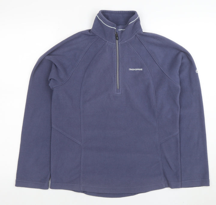 Craghoppers Women's Blue Fleece Half Zip Pullover Size 10