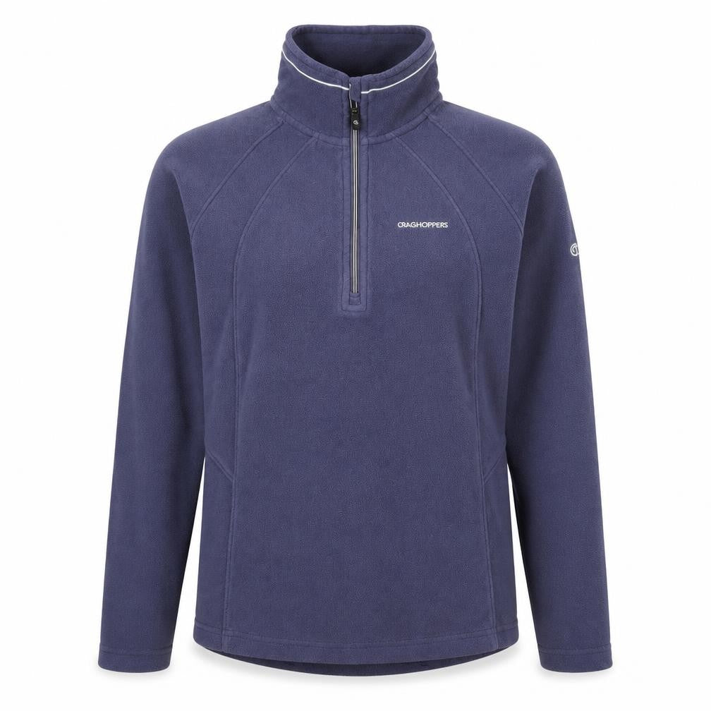 Front view of Craghoppers Women's Blue Fleece Half Zip Pullover, size 10