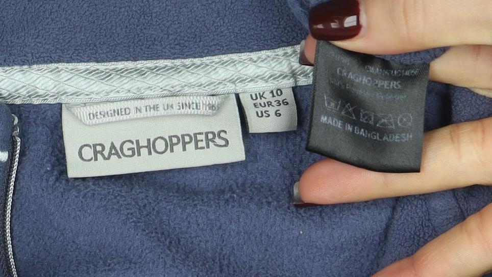 Craghoppers Women's Blue Fleece Half Zip Pullover Size 10