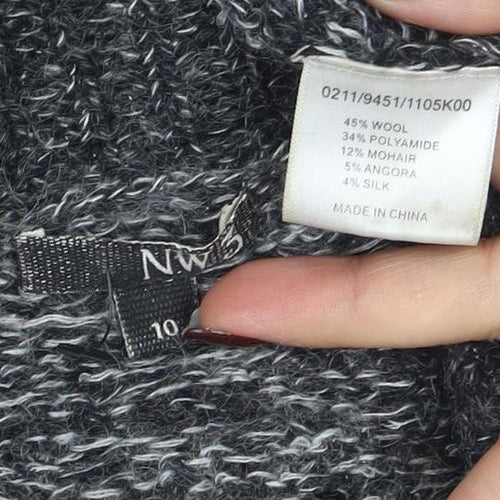 GANT Womens Grey Chunky Knit Wool Blend Shawl Collar Cardigan Size M