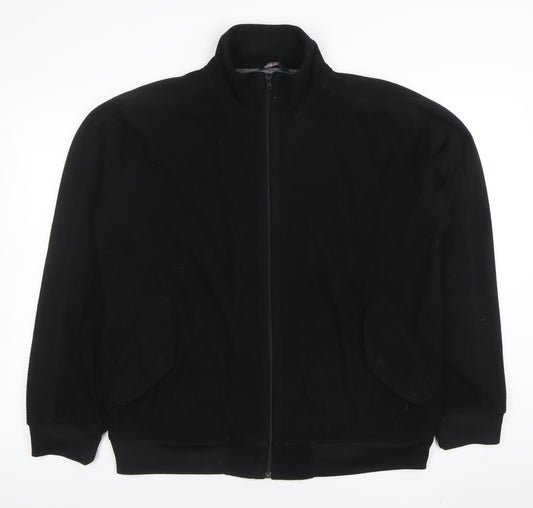 Marks and Spencer Men's Black Fleece Full Zip Jacket Size L