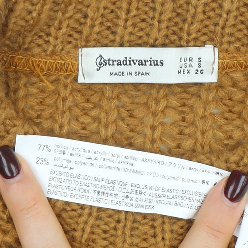Stradivarius Women’s Multicoloured Chunky Knit Pullover Jumper Size 8