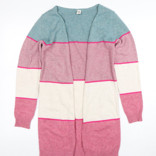 Yigga Teens Multicoloured Knit Long Sleeve Open Cardigan Size 12