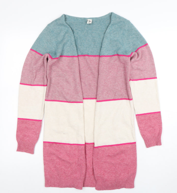 Yigga Teens Multicoloured Knit Long Sleeve Open Cardigan Size 12