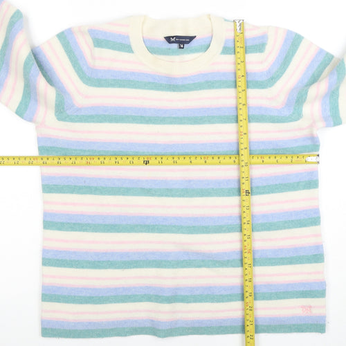 Crew Clothing Women’s Multicoloured Striped Merino Wool Jumper Size 16