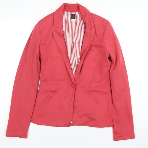 Bershka Women's Pink Regular Fit One-Button Blazer Size S