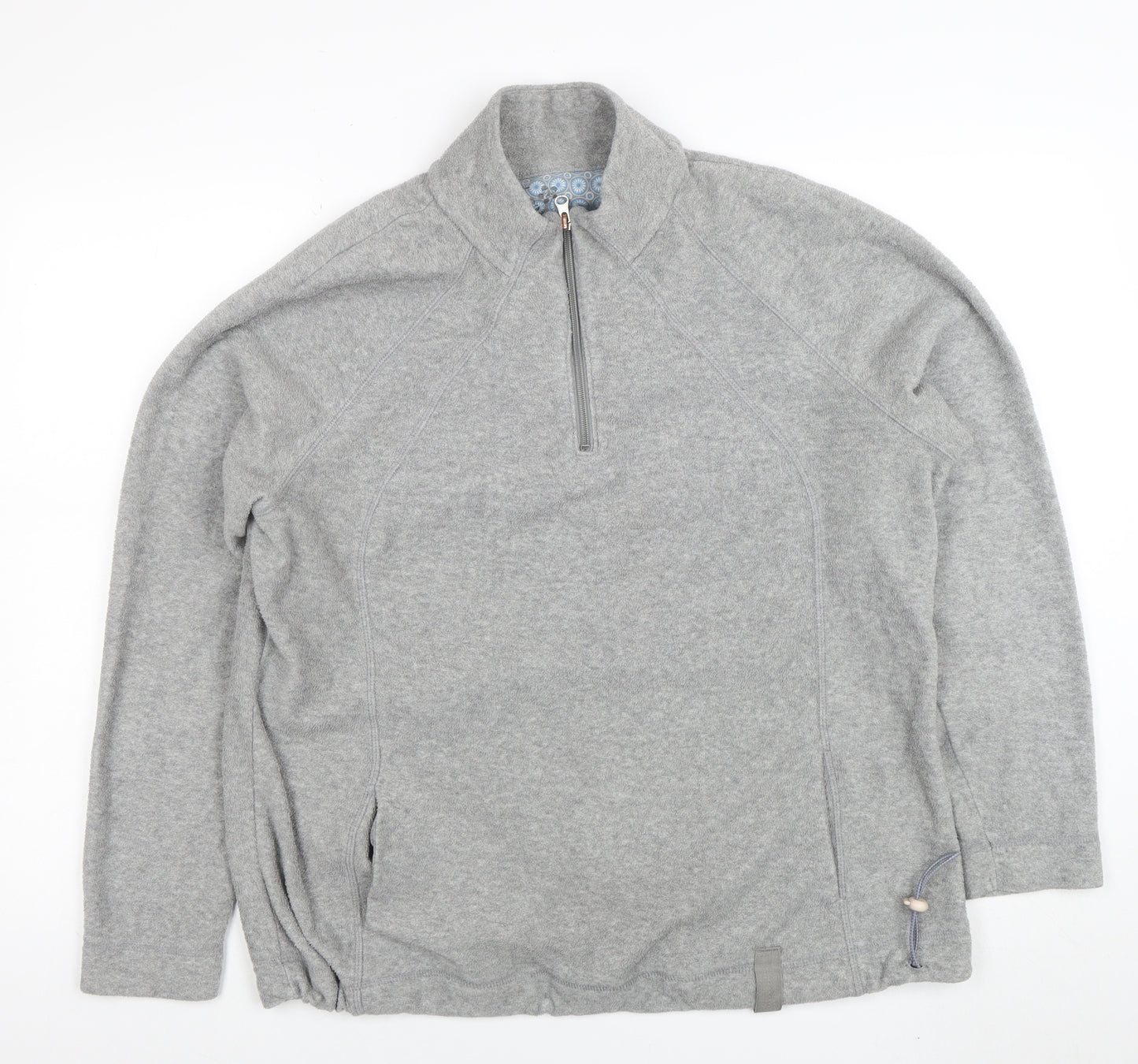 Marks and Spencer Women Grey Size 20 1/2 Zip Fleece Jacket