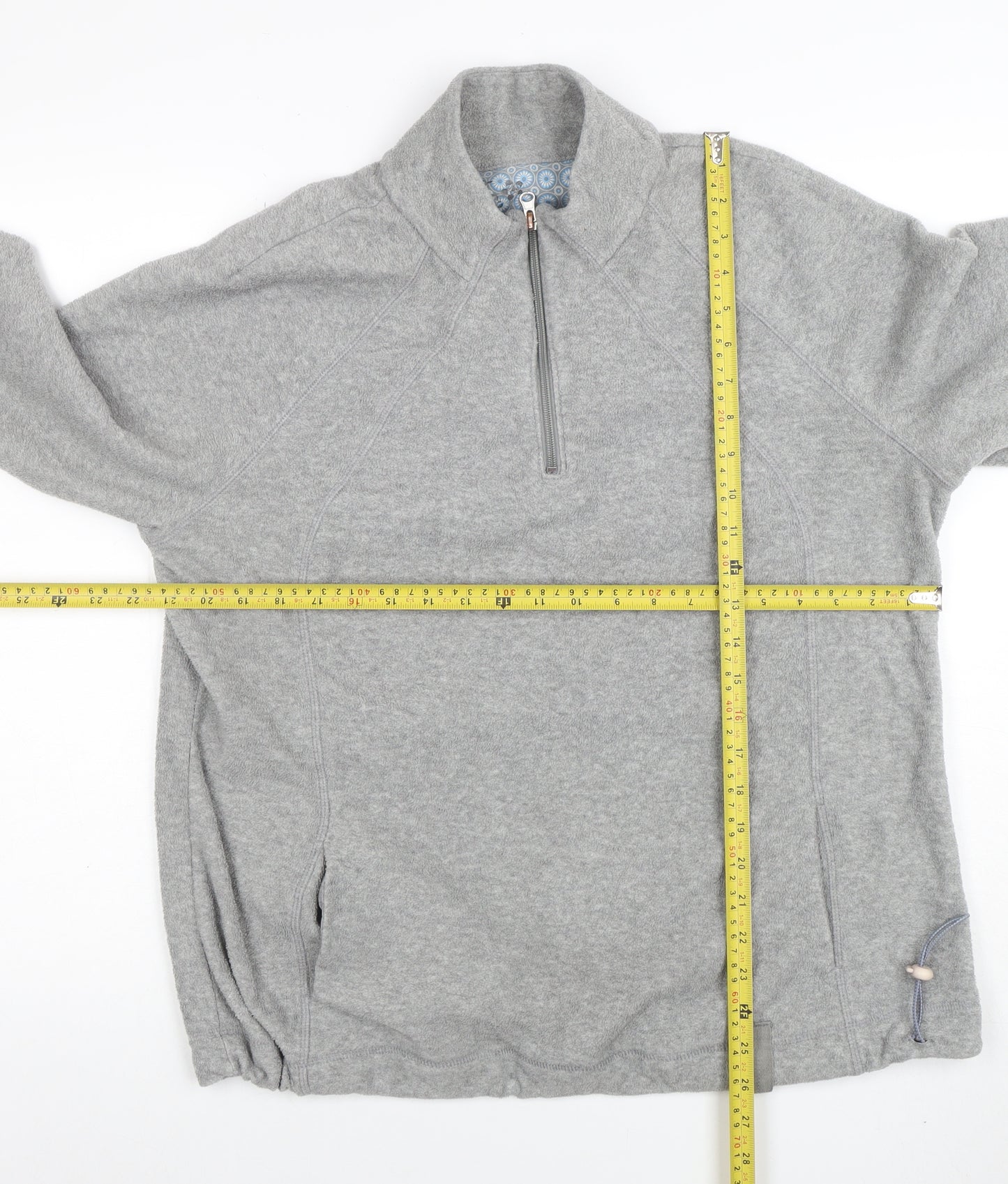 Marks and Spencer Women Grey Size 20 1/2 Zip Fleece Jacket