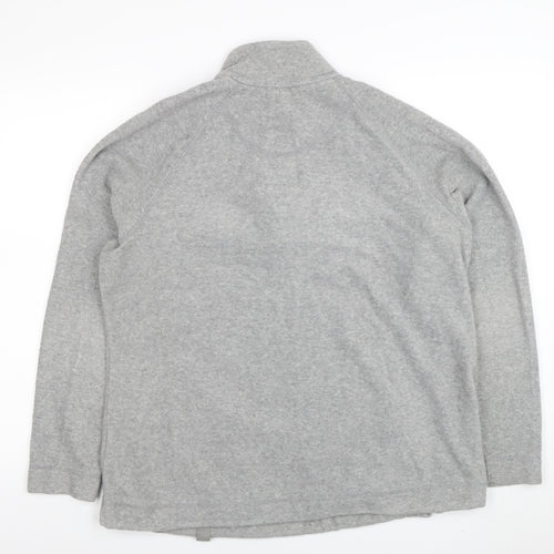 Marks and Spencer Women Grey Size 20 1/2 Zip Fleece Jacket