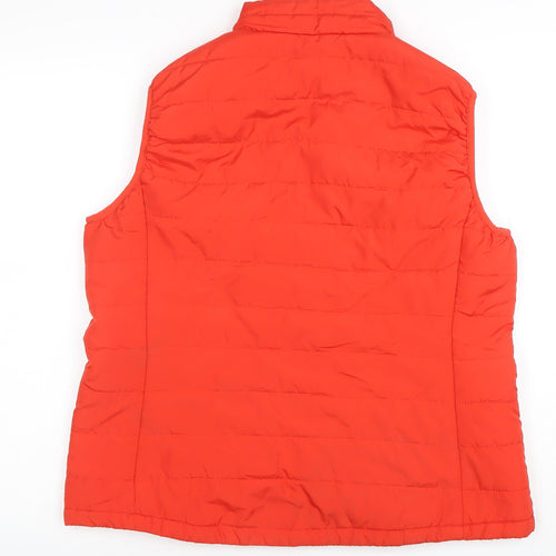 Marks & Spencer Women Red Size 14 Quilted Puffer Waistcoat