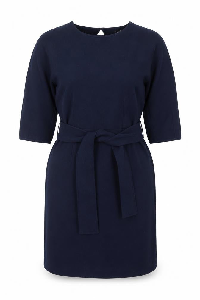 Oliver Bonas Women’s Blue Belted Shift Dress Size 12