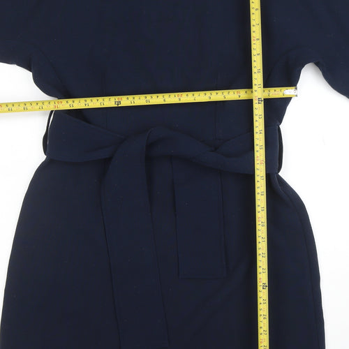 Oliver Bonas Women’s Blue Belted Shift Dress Size 12