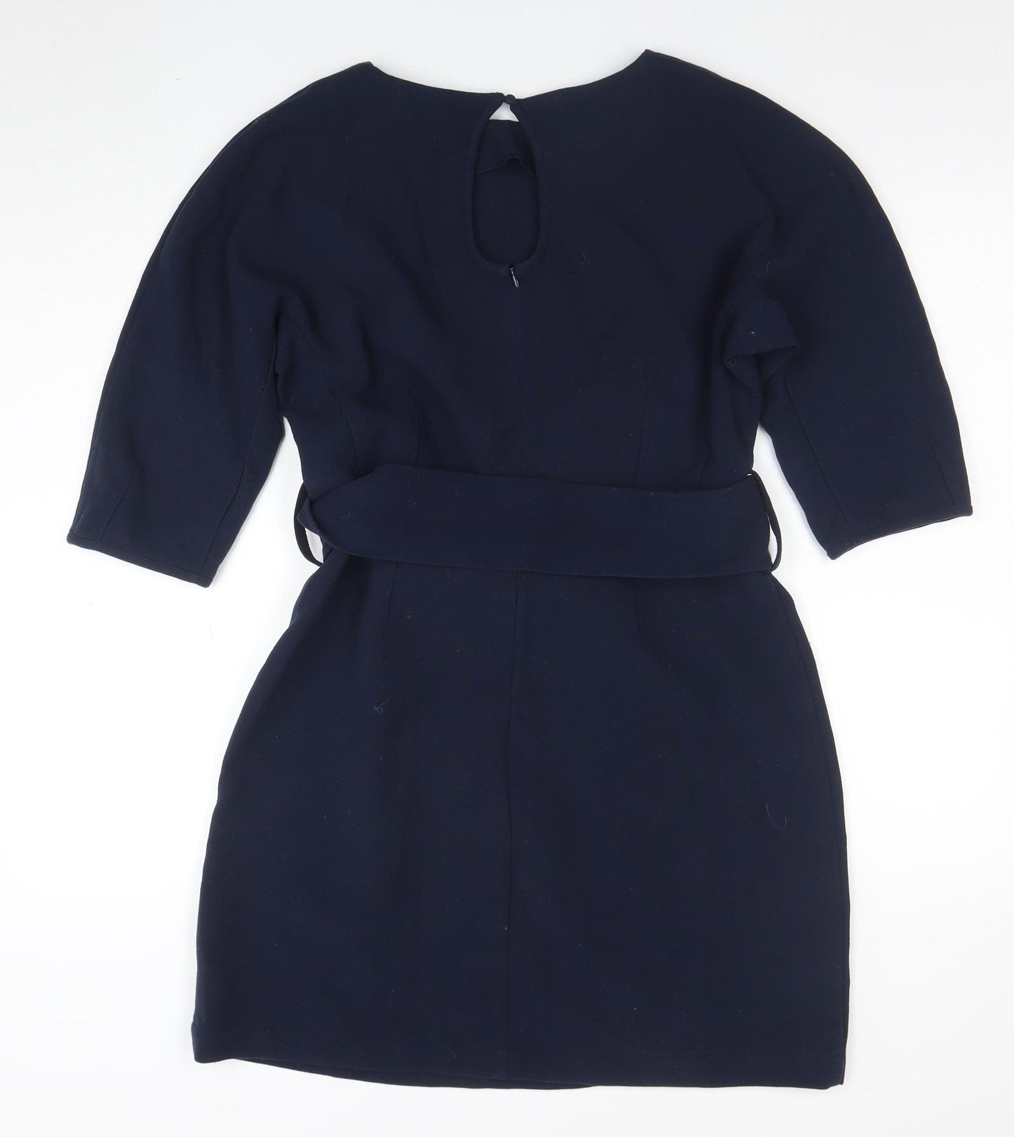 Oliver Bonas Women’s Blue Belted Shift Dress Size 12
