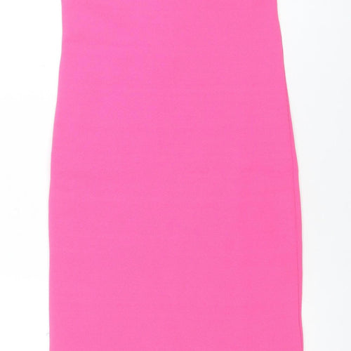 ASOS Women’s Pink Bodycon Strapless Stretch Dress Size 8