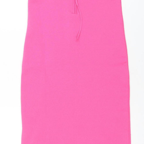 ASOS Women’s Pink Bodycon Strapless Stretch Dress Size 8