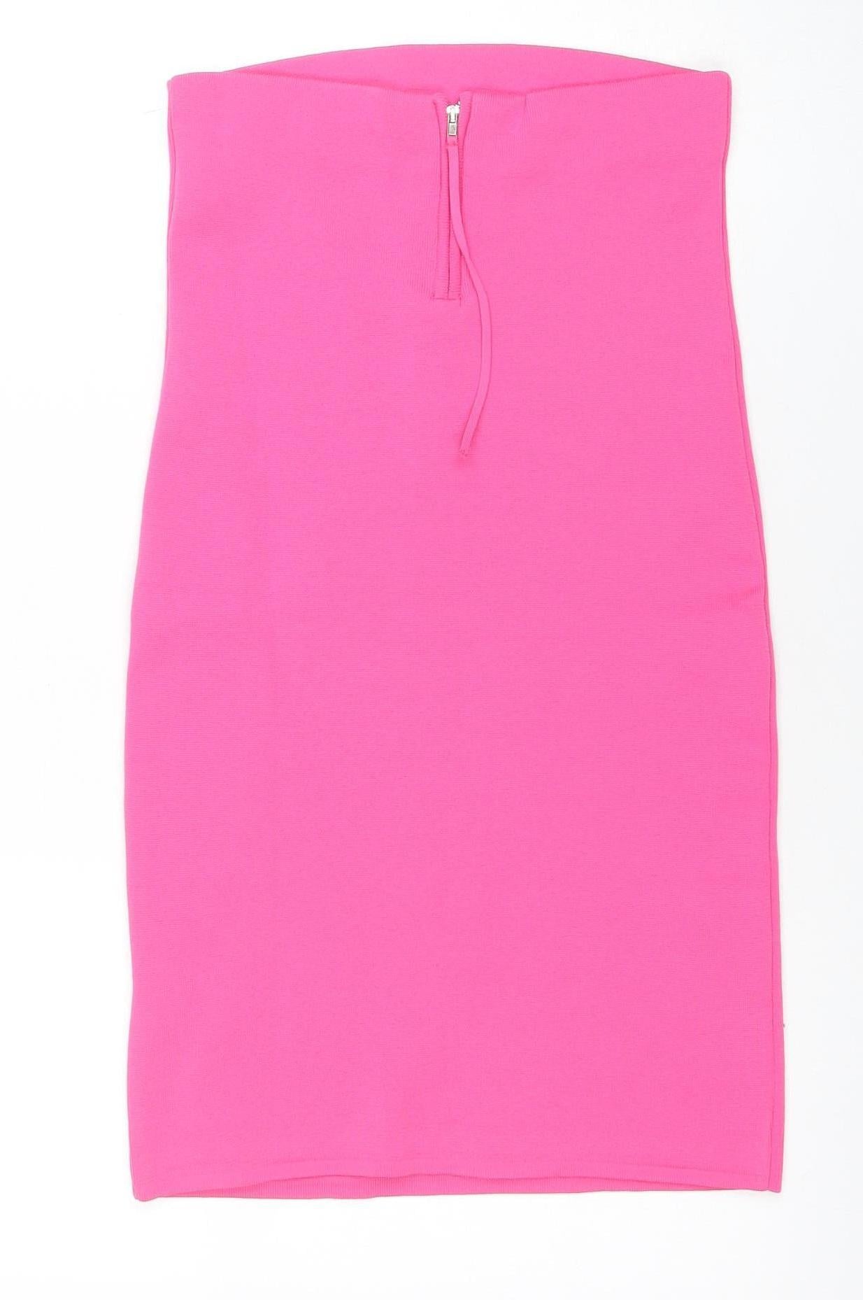 ASOS Women’s Pink Bodycon Strapless Stretch Dress Size 8