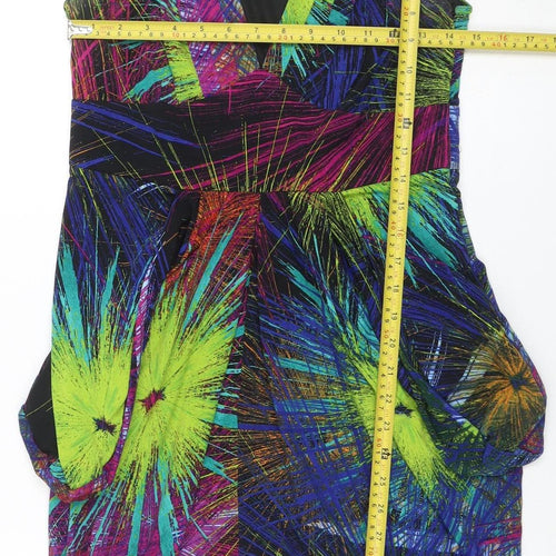 Butterfly by MW Womens Multicoloured Size 10 Sheath Party Dress