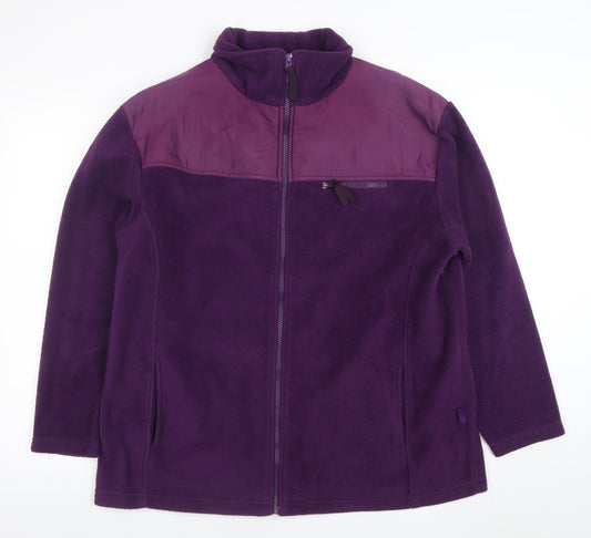 Bonmarché Women's Purple Fleece Full Zip Jacket Size L