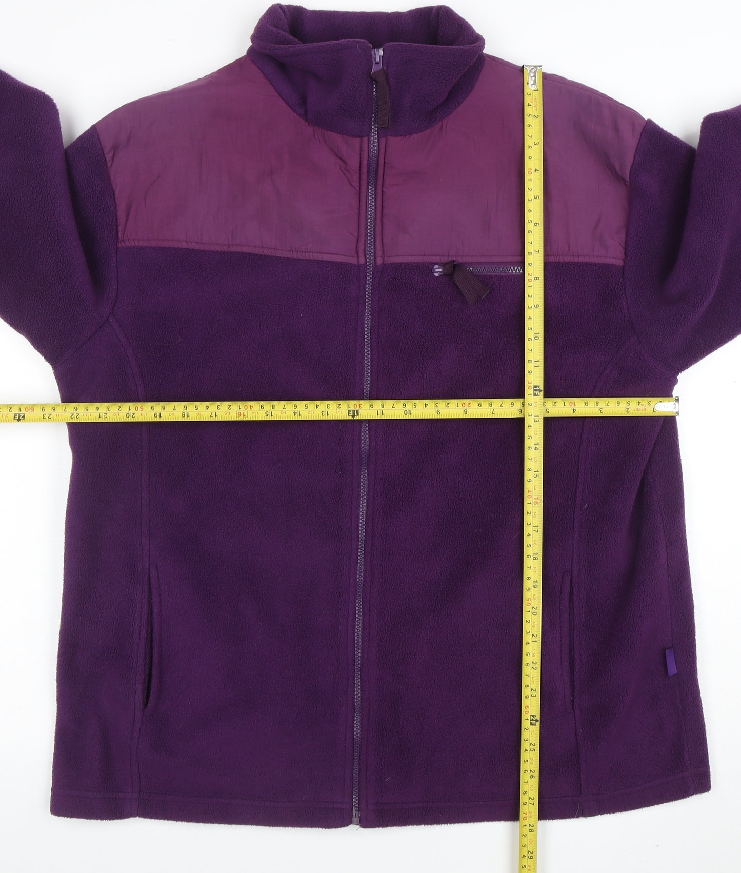 Bonmarché Women's Purple Fleece Full Zip Jacket Size L