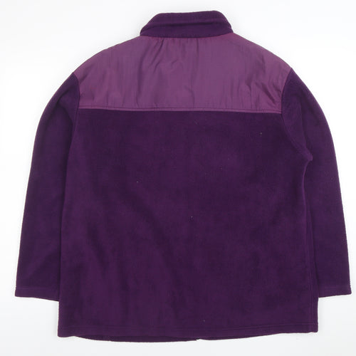 Bonmarché Women's Purple Fleece Full Zip Jacket Size L
