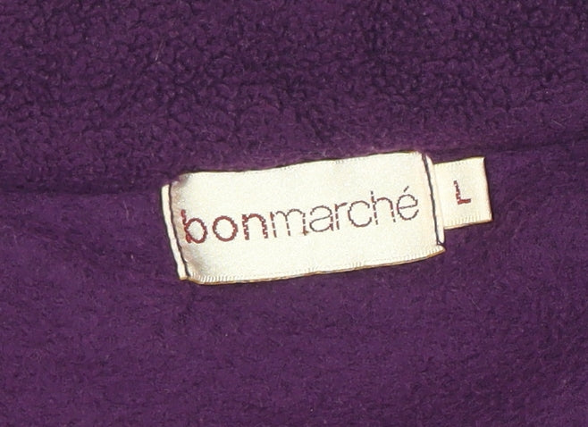 Bonmarché Women's Purple Fleece Full Zip Jacket Size L