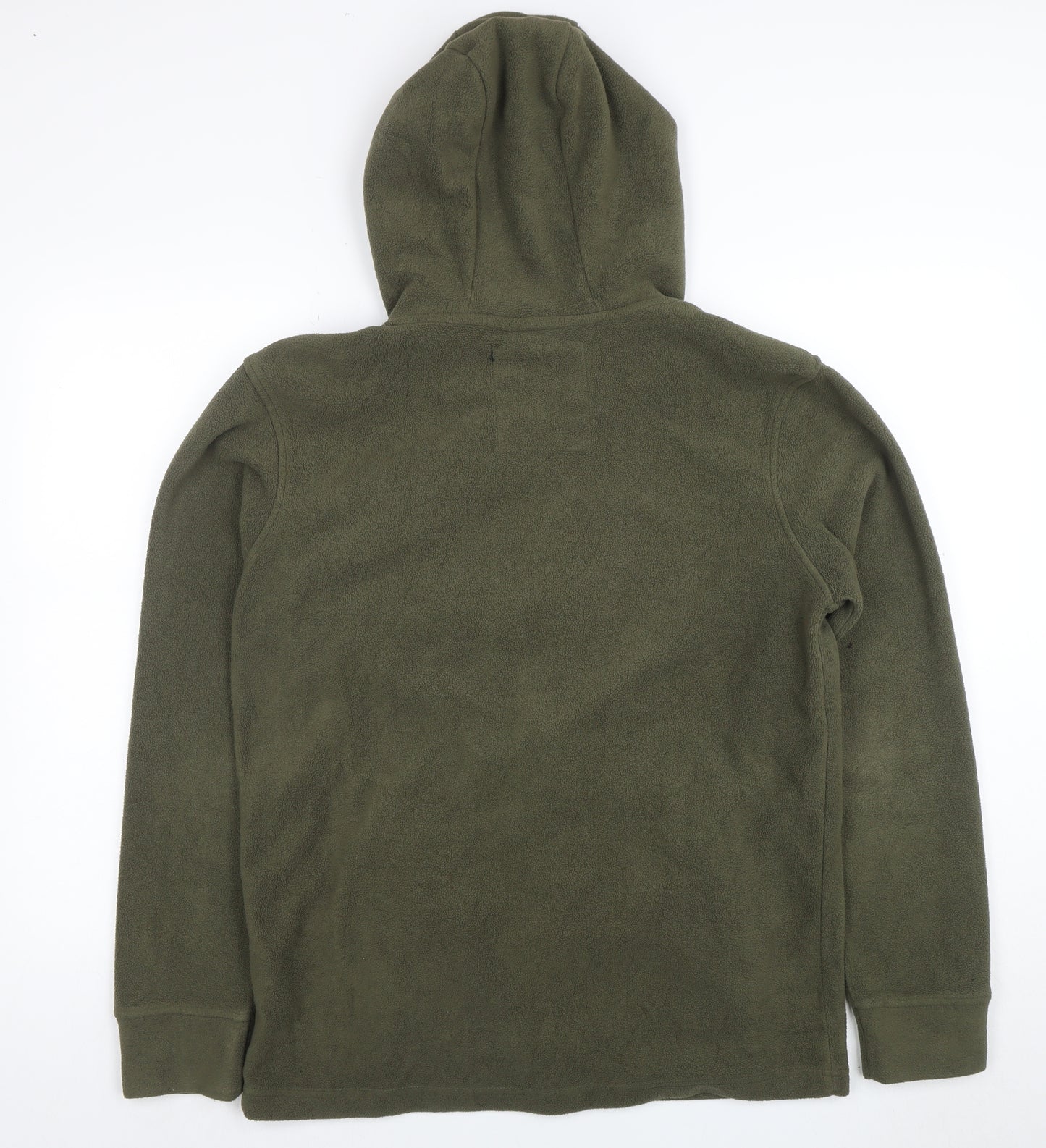 Threadbare Men's Green Fleece Hooded Full Zip Jacket Size S