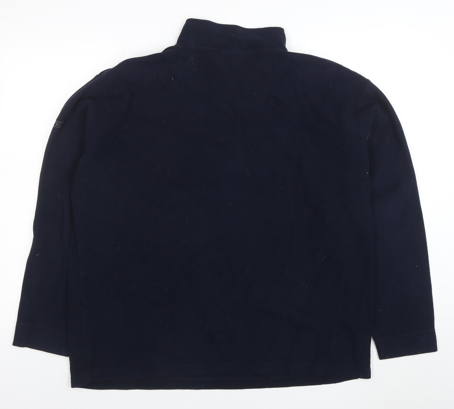 Rivers Storm Mens Blue Fleece 1/4 Zip Pullover Sweatshirt L