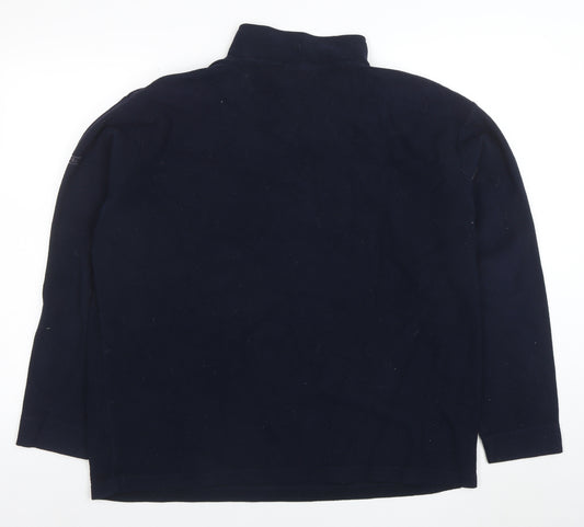 Rivers Storm Mens Blue Fleece 1/4 Zip Pullover Sweatshirt L