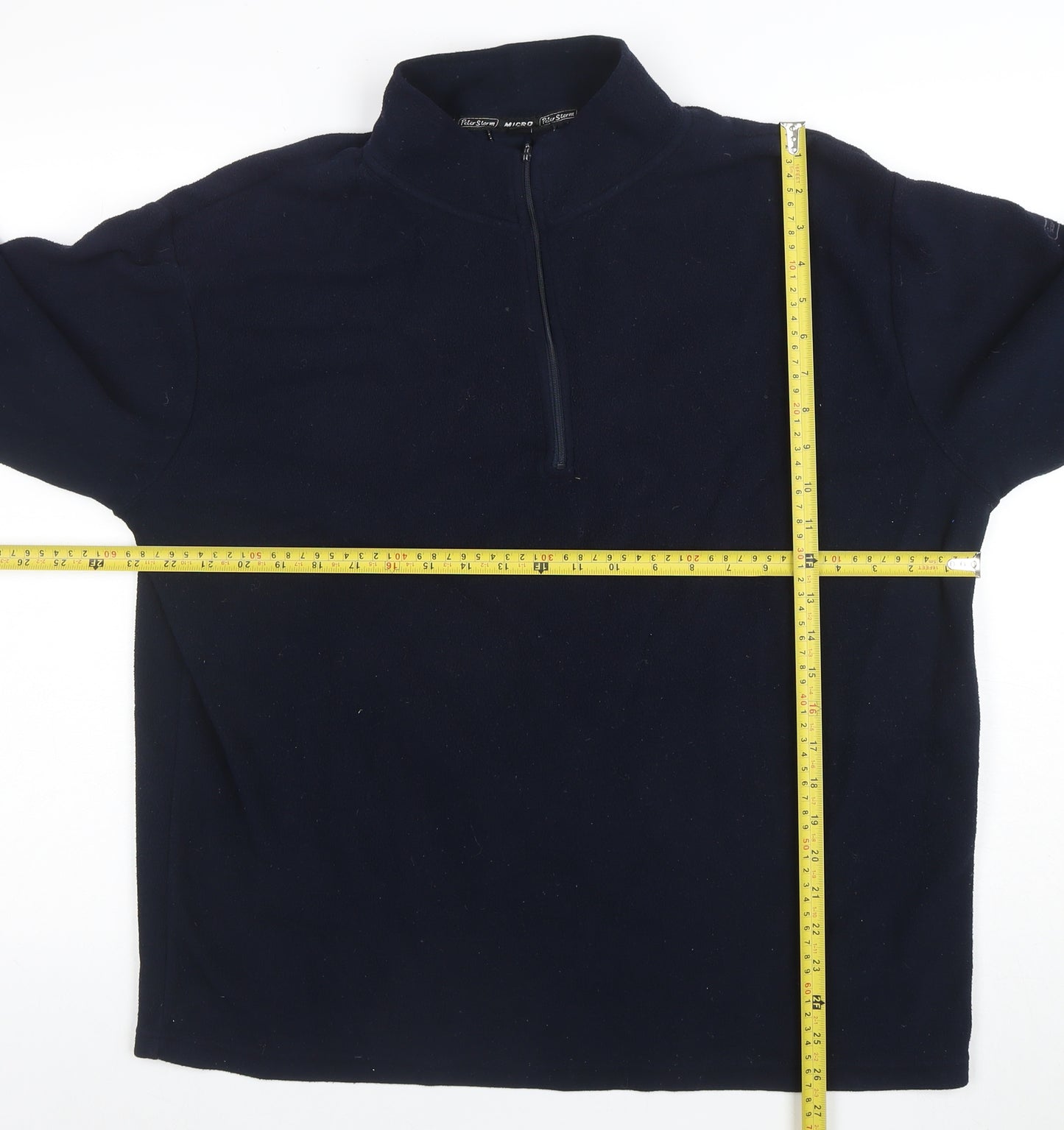 Rivers Storm Mens Blue Fleece 1/4 Zip Pullover Sweatshirt L