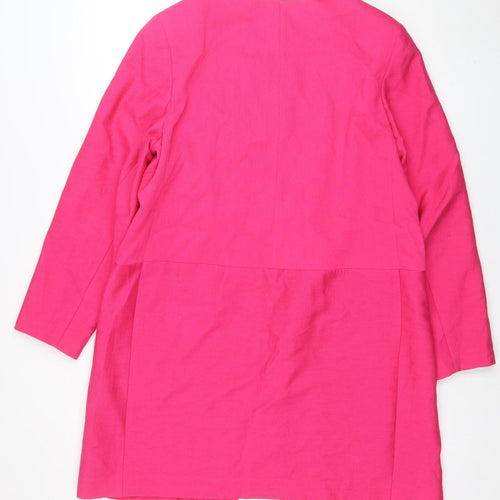 Fenn Wright Manson Women's Pink Size 18 Tailored Woven Long Blazer Jacket