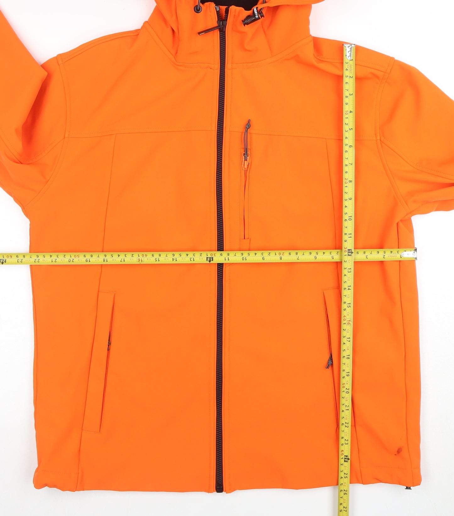 Superdry Men’s Orange XL Windcheater Softshell Jacket Hooded Windproof