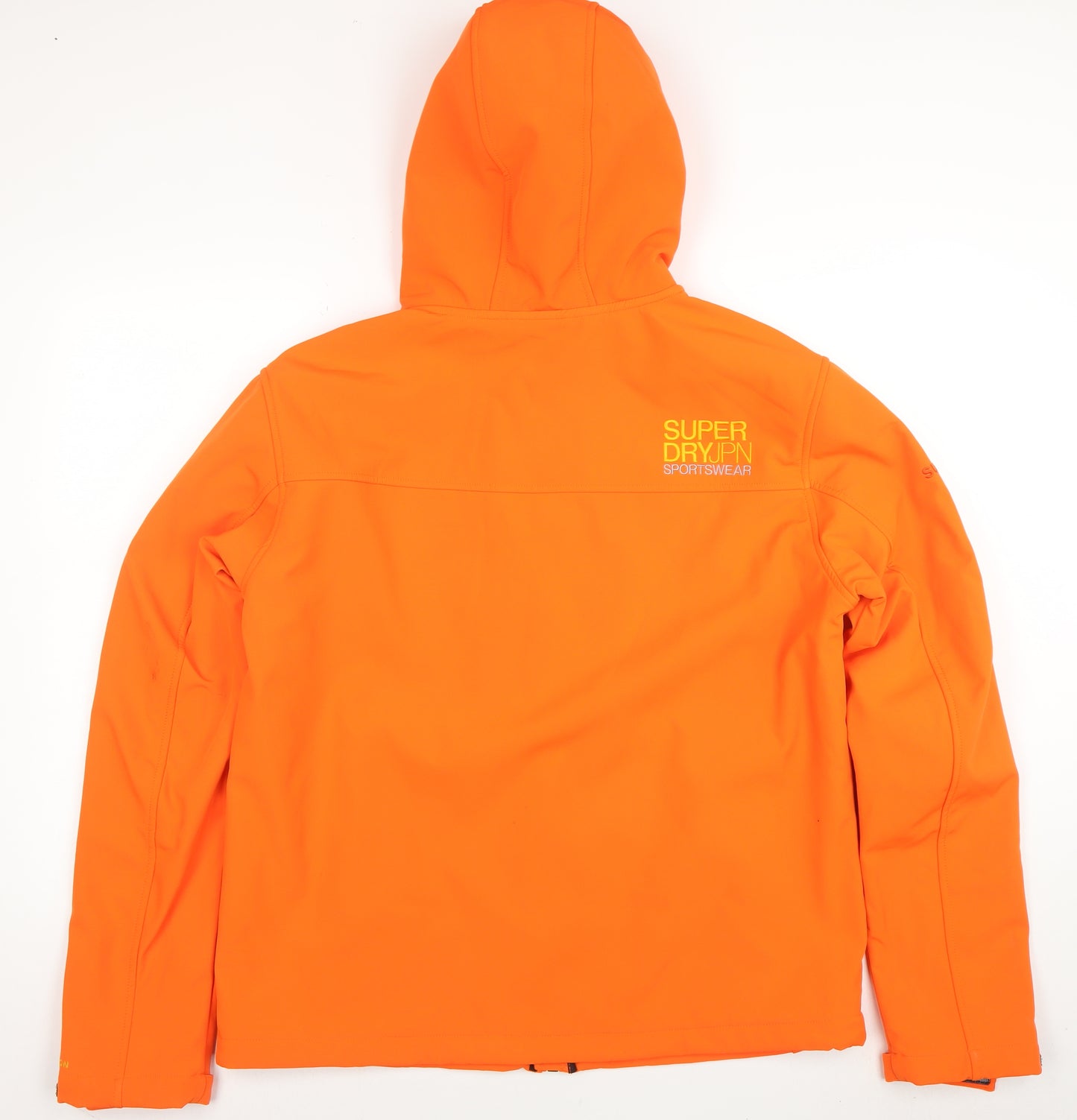 Superdry Men’s Orange XL Windcheater Softshell Jacket Hooded Windproof
