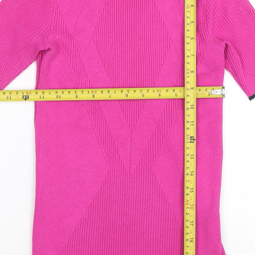 Principles Petite Women's Pink Knit Short Sleeve Top Size 8